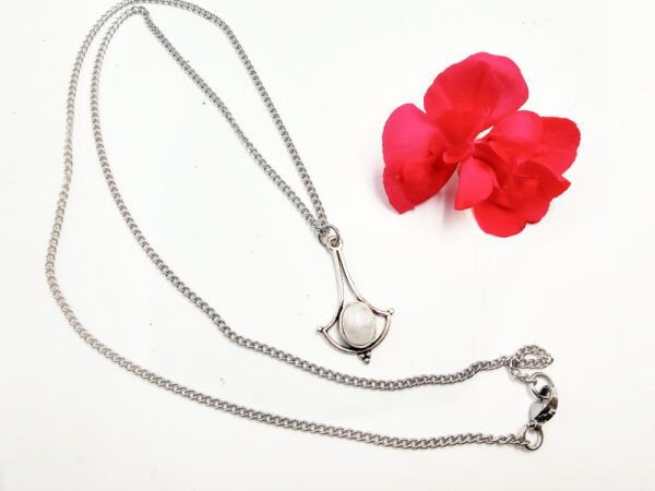 Moonstone Wide Drop Necklace - Image 2