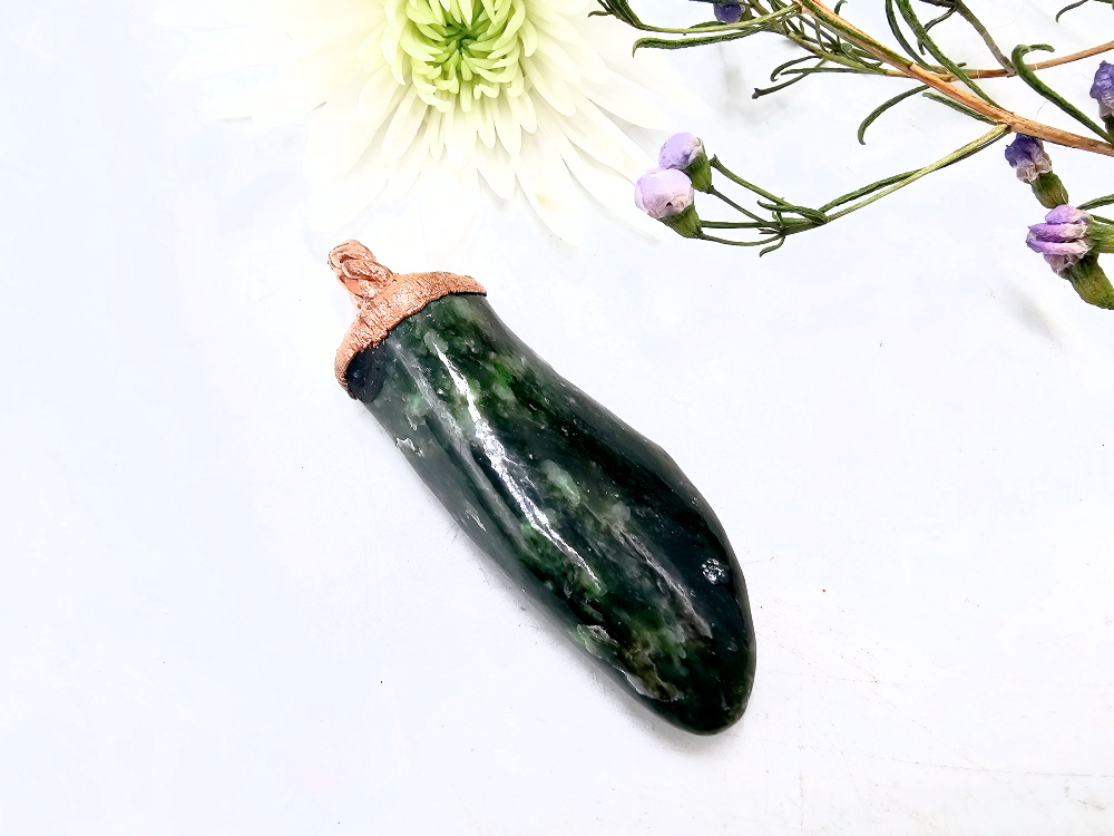 Nephrite Jade Copper Pendant Nephrite Jade Copper Pendant