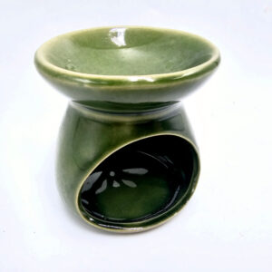 NEW Oil Burner Ceramic Round Green (6.5cm)
