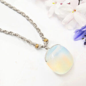 Opalite Macrame Necklace