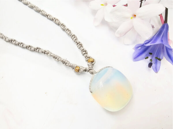 Opalite Macrame Necklace