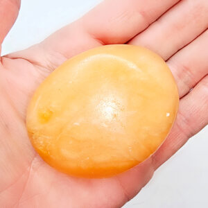 Orange Twist Calcite Palm Stone