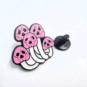Pink Mushroom Pin Badge