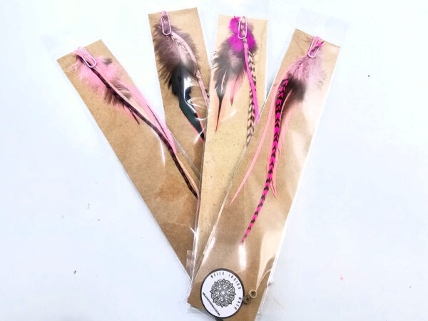 Hair Feather Extensions - Pink