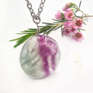 Rainbow  Fluorite Necklace (A)