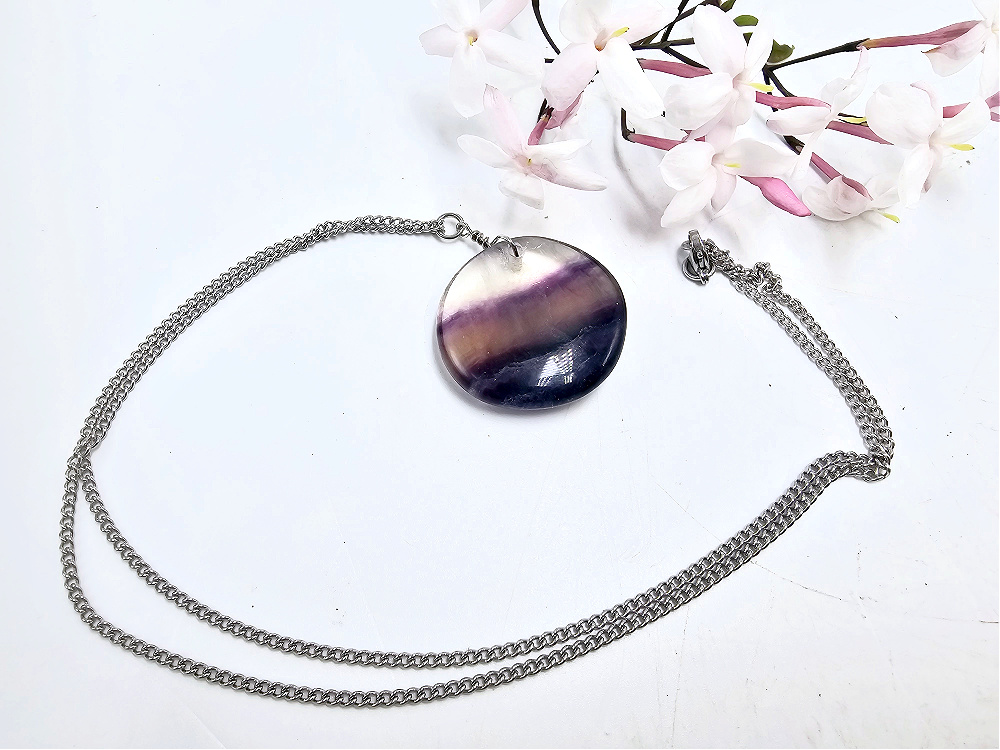 Rainbow Fluorite Necklace (C) Rainbow Fluorite Necklace (C) - Image 2