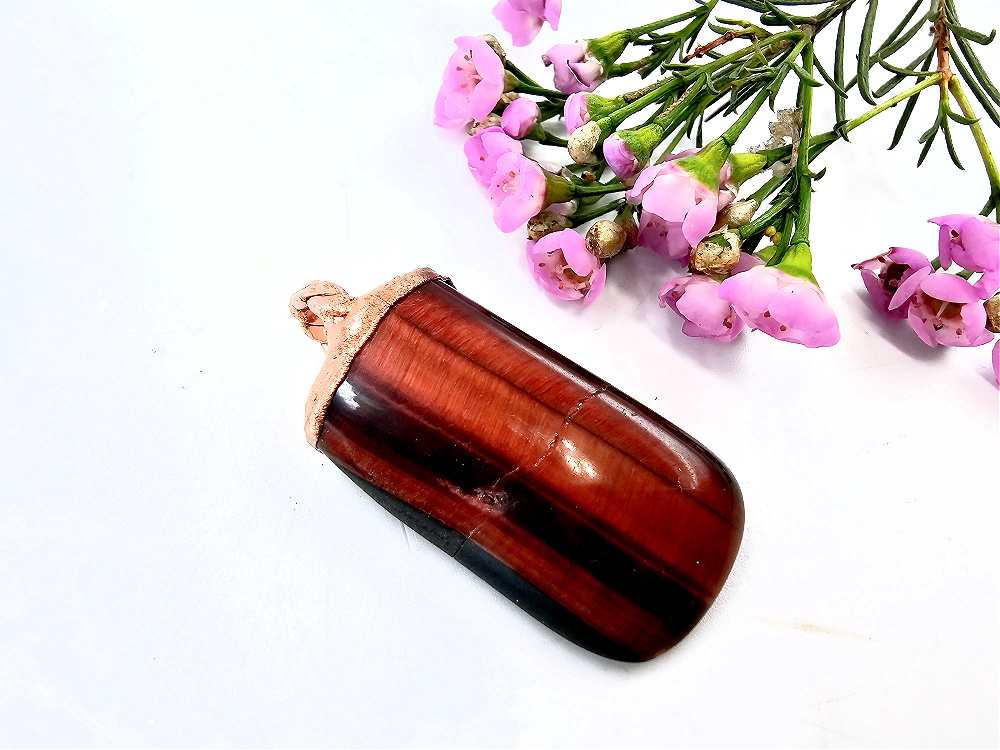 Red Tigers Eye Copper Pendant Red Tigers Eye Copper Pendant