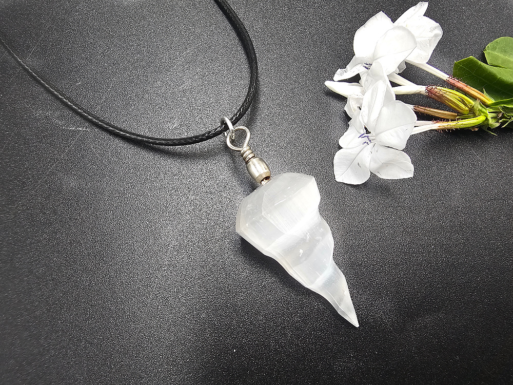 Selenite Spiral Necklace Selenite Spiral Necklace
