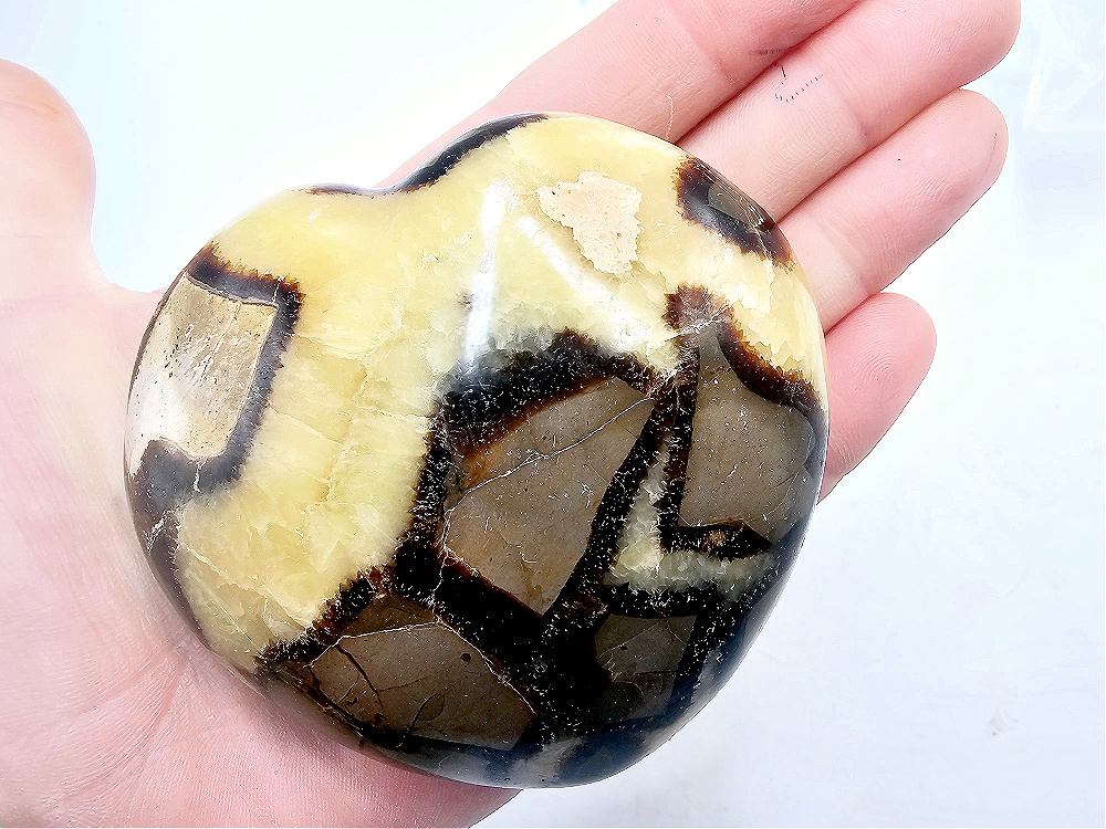 Septarian Polished Heart C (302g) Septarian Polished Heart C (302g)