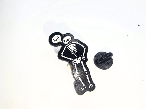 Skeleton Heck Pin Badge