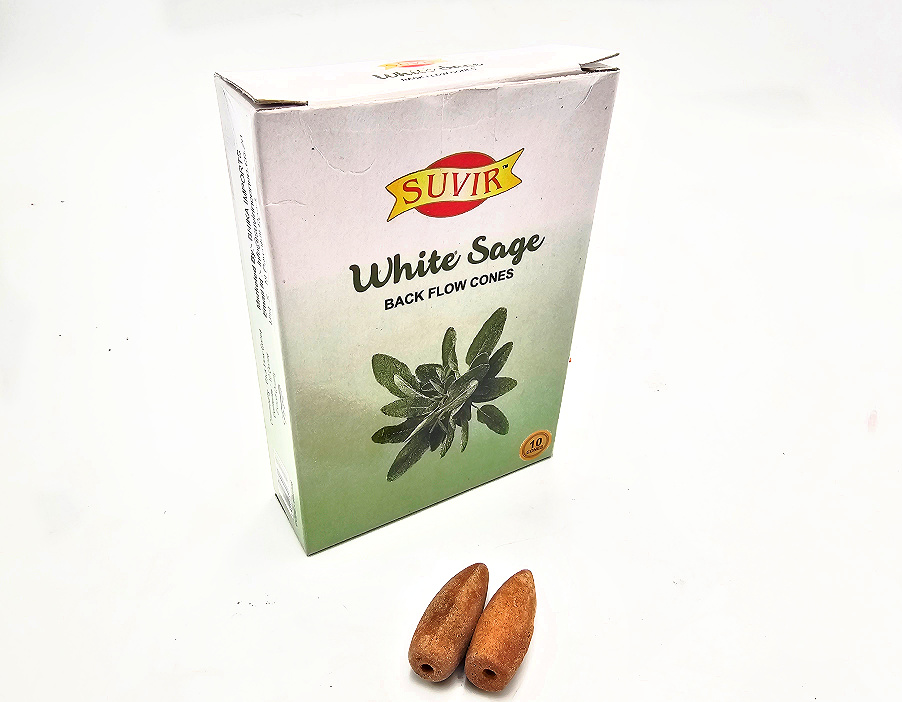 Suvir White Sage Backflow Cones Suvir White Sage Backflow Cones