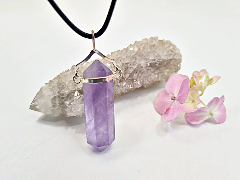 Amethyst Point Necklace Swivel Amethyst Point Necklace Swivel