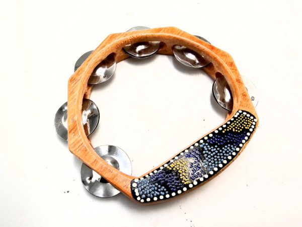 Tambourine Wooden Dot Pointed
