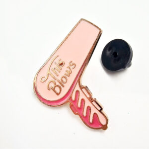 This Blows Hair Dryer Pin Badge