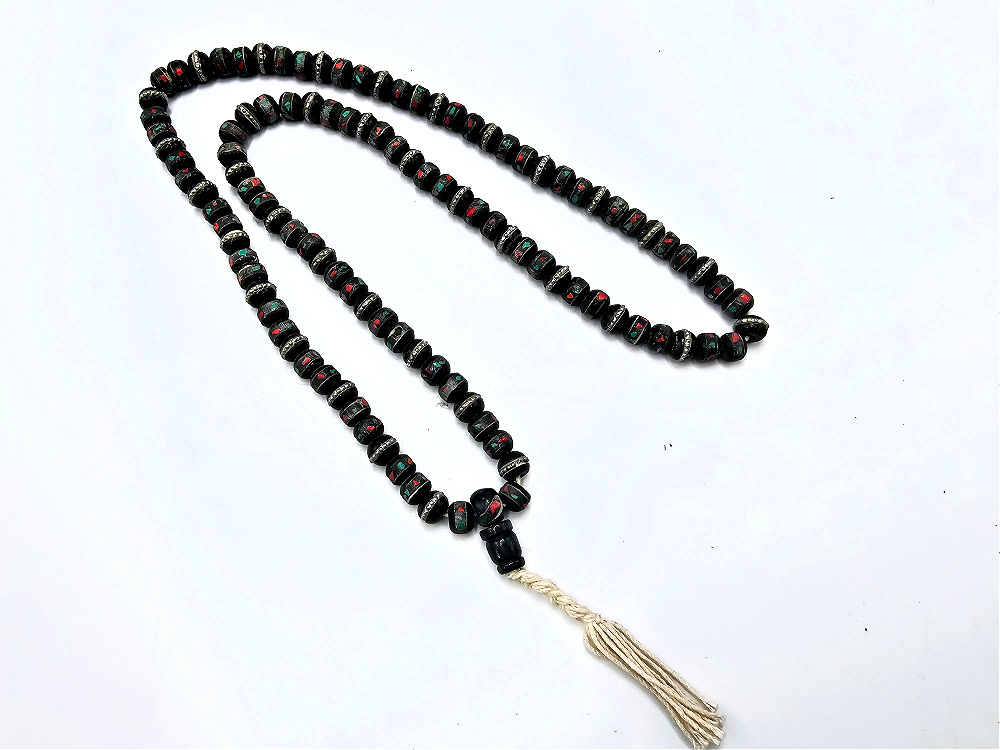 Tibetan Yak Mala Necklace Black Tibetan Yak Mala Necklace Black
