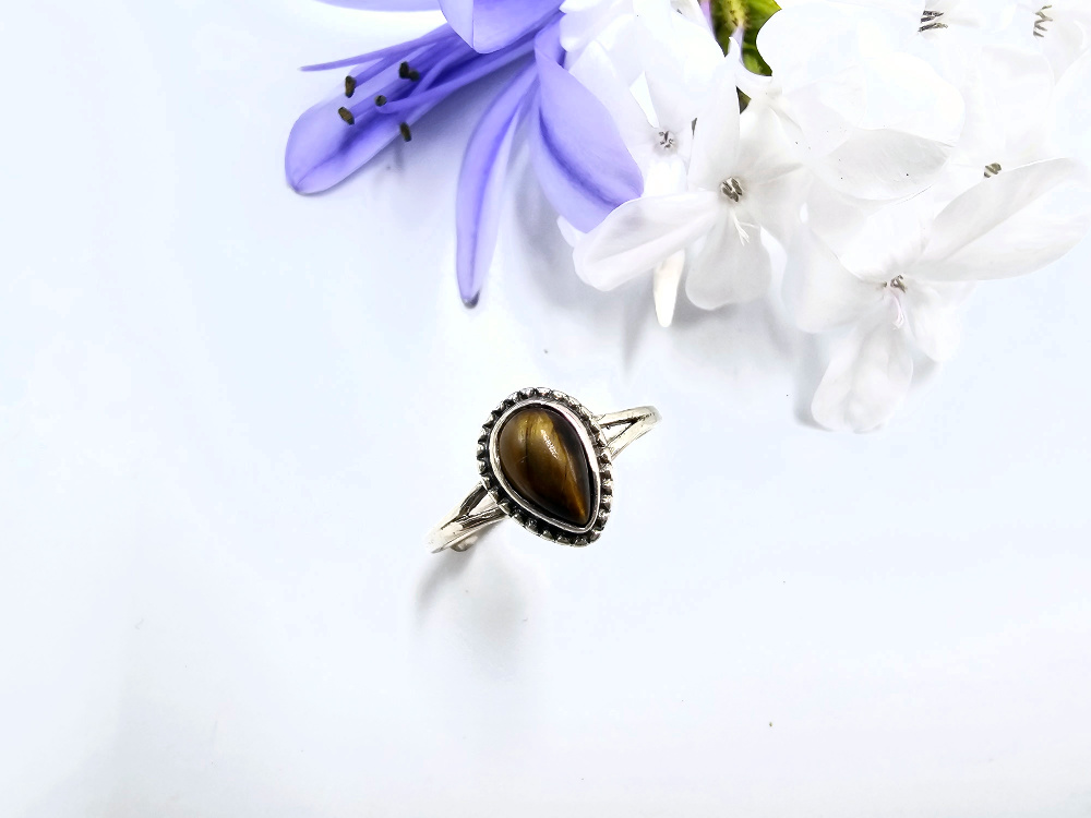 Tear Tigers Eye Ring (925 Silver) Tear Tigers Eye Ring (925 Silver)