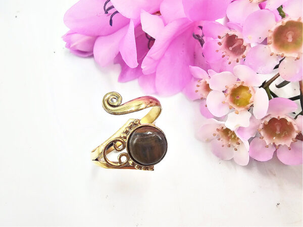 Tigers Eye Wrap Ring
