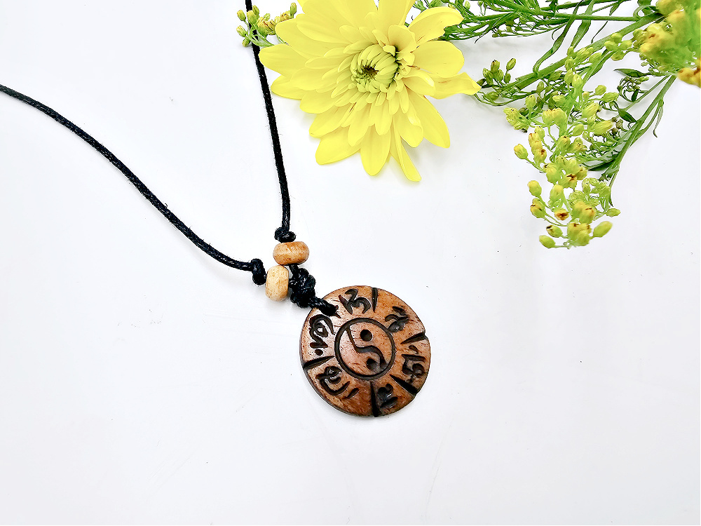 Yin Yang Necklace Brown Yin Yang Necklace Brown