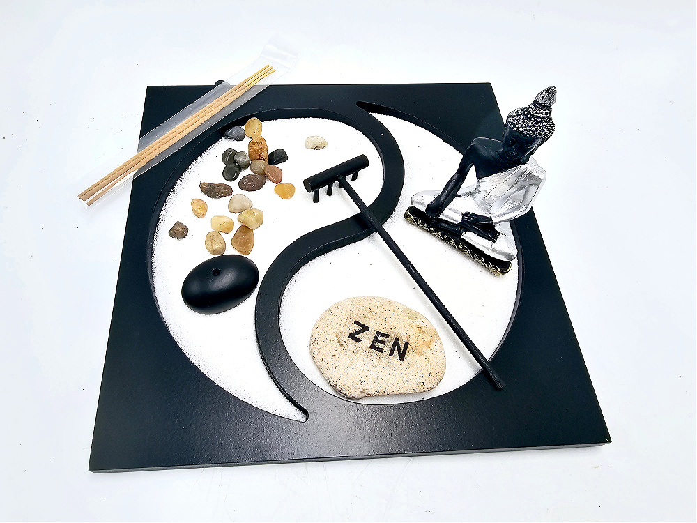 Yin Yang Buddha Zen Garden (22cm) Yin Yang Buddha Zen Garden (22cm)
