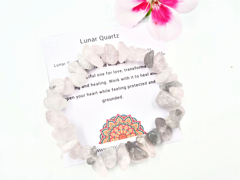 Lunar Quartz Gemstone Nugget Bangle (Chunky) Lunar Quartz Gemstone Nugget Bangle (Chunky)