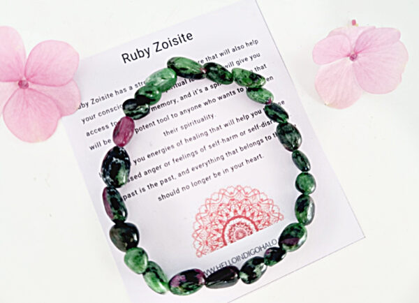 Ruby Zoisite Gemstone Nugget Bangle