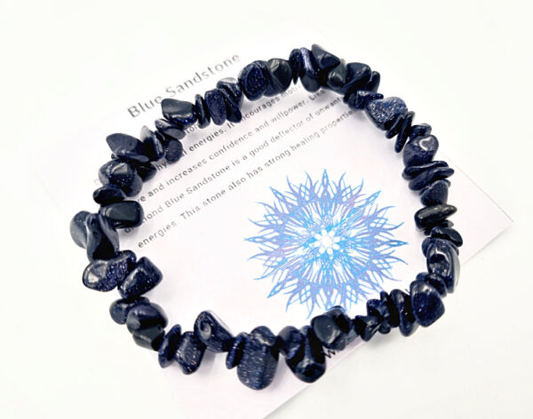 Blue Sandstone Chips Bangle