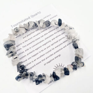 Tourmalinated Quartz Chips Bangle