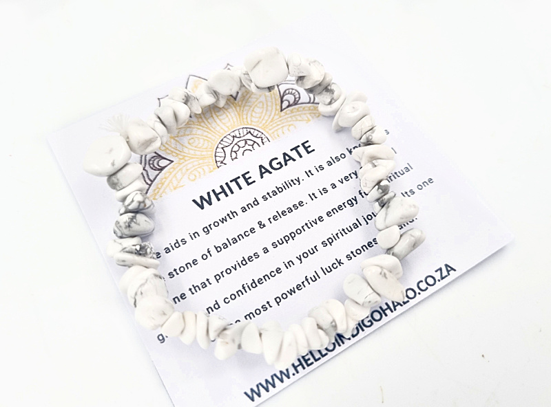 White Howlite Chips Bangle White Howlite Chips Bangle