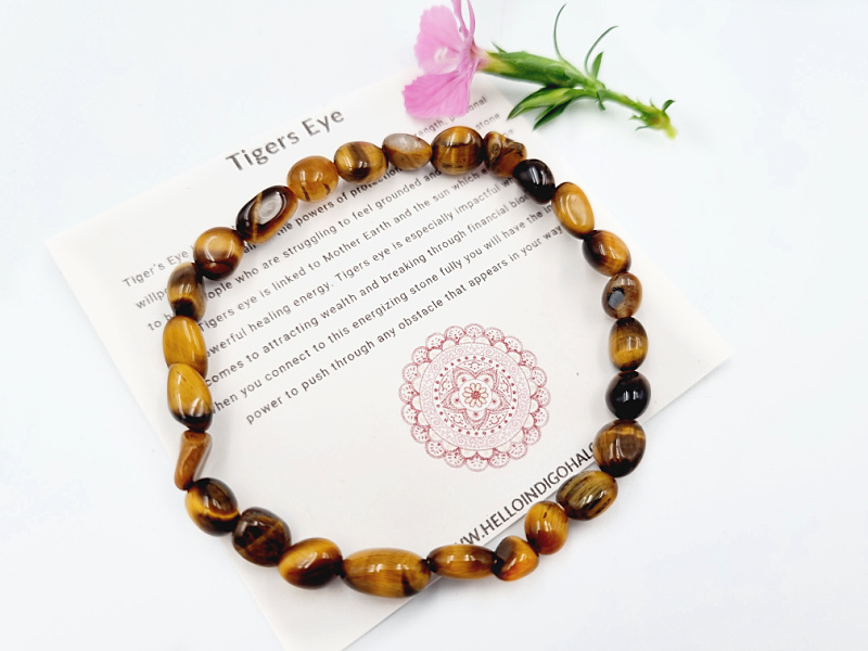 Tigers Eye Gemstone Nugget Bangle Tigers Eye Gemstone Nugget Bangle
