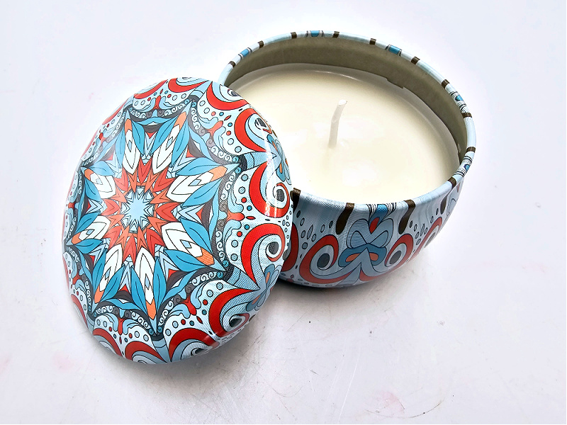 Scented Candle In A Tin (Blue Burst) Scented Candle In A Tin (Blue Burst)