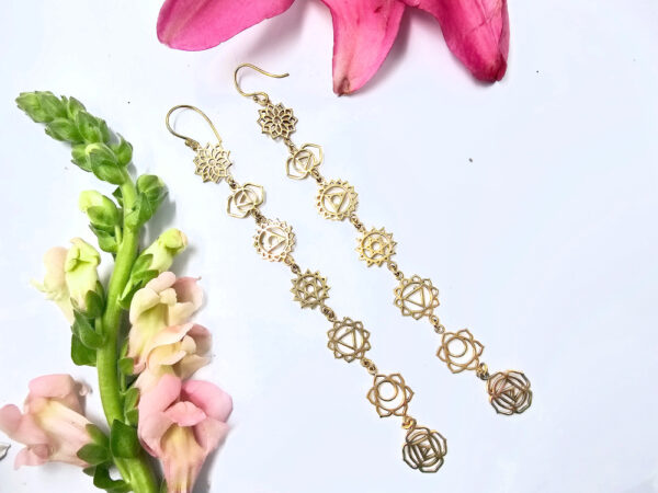 Chakra Symbol Earrings (Brass)