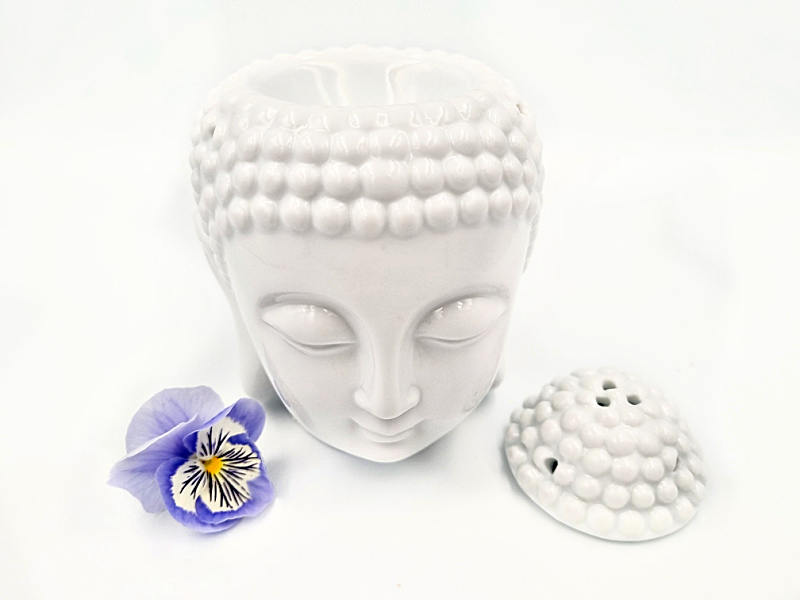 Oil Burner Ceramic Buddha (White) (12cm) Oil Burner Ceramic Buddha (White)  (12cm)
