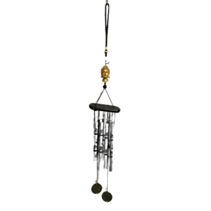 NEW OM Aluminum Buddha Head Wind Chime