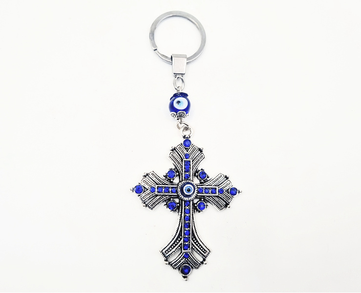 Cross & Evil Eye Keyring Cross & Evil Eye Keyring