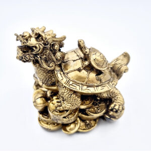 Gold Dragon Tortoise Statue 9cm (Luck)