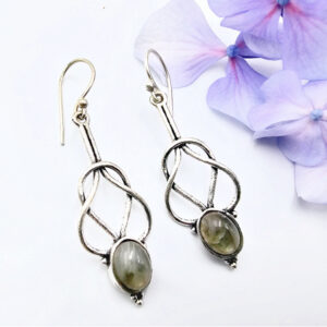 Labradorite Celtic Knot Earrings