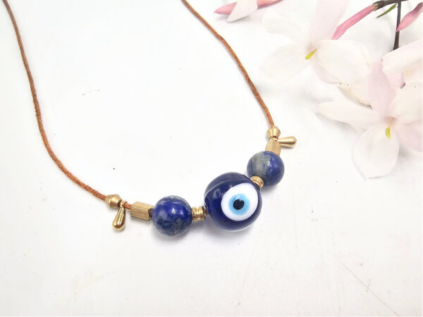Evil Eye Lapis Lazuli Necklace - Image 2