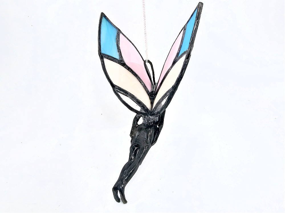 Flying Stained Glass Fairy - Roselle Flying Stained Glass Fairy - Roselle - Image 2