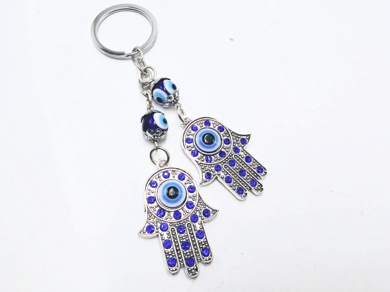 Double Hamsa Hand & Evil Eye Keyring Double Hamsa Hand & Evil Eye Keyring