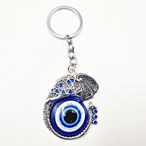 NEW Elephant & Large Evil Eye Keyring