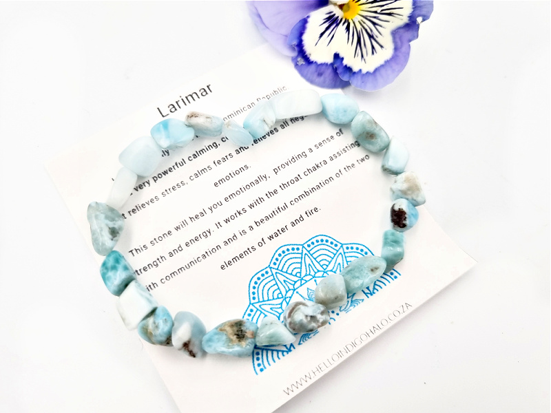 Larimar Gemstone Nugget Bangle Larimar Gemstone Nugget Bangle