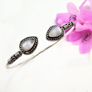 Ethnic BOHO Double Drop Moonstone Bangle