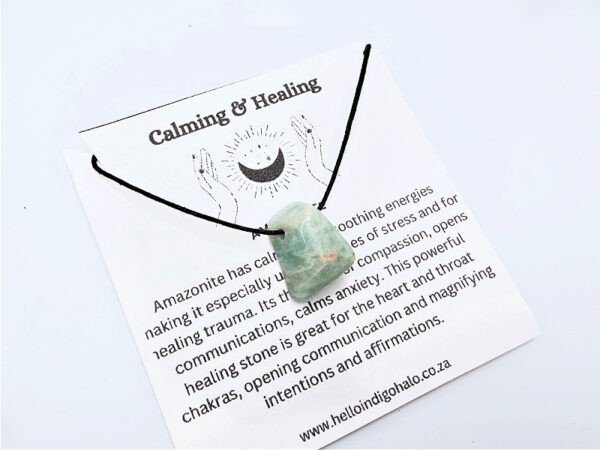 Amazonite Tumbled Stone Necklace (Calm & Heal)