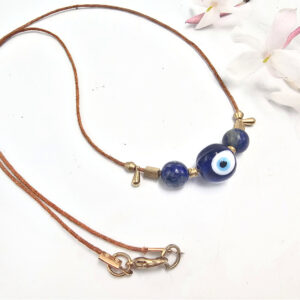 Evil Eye Lapis Lazuli Necklace