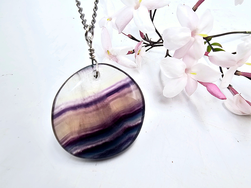 Rainbow Fluorite Necklace (C) Rainbow Fluorite Necklace (C)