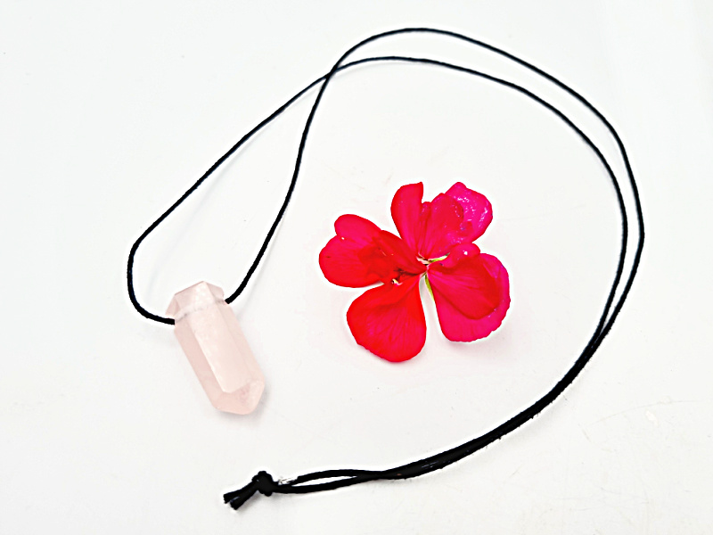 Rose Quartz Crystal Necklace Point (Love) Rose Quartz Crystal Necklace Point (Love) - Image 2