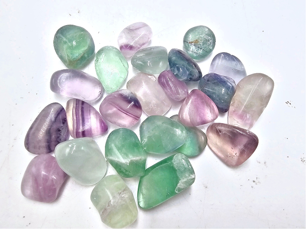 Rainbow Fluorite Tumble Stones Rainbow Fluorite Tumble Stones