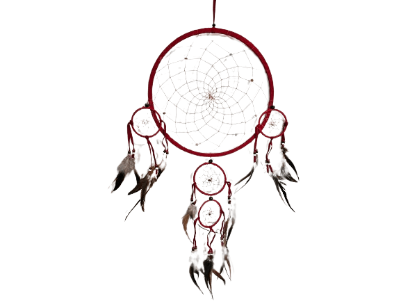 Dream Catcher Large Three Tier Red (21cm) Dream Catcher Large Three Tier Red (21cm)