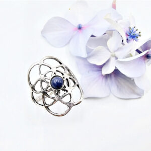 Lapis Lazuli Flower of Life Ring