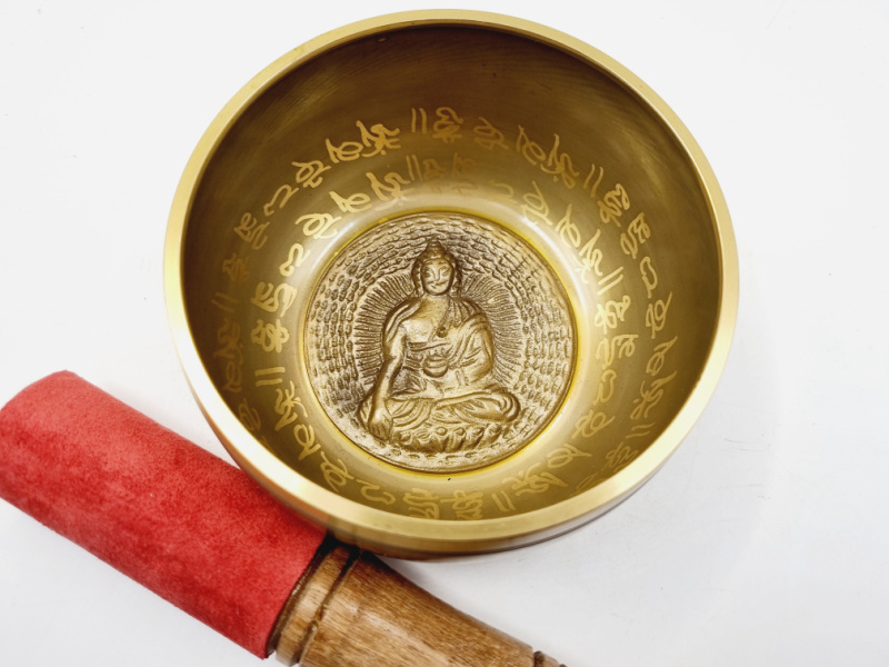Brass Tibetan Singing Bowl Buddha (Small) Brass Tibetan Singing Bowl Buddha (Small) - Image 2